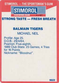 1990 Stimorol NRL #17 Michael Neil Back